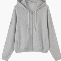 Relaxed Stylish Versatile Zip-up Cardigan Top