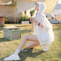 Versatile Breathable Thin Hooded Loose-fit Minimalist