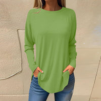 Women's Versatile Long Sleeve T-shirt Personalized Street Style Loose Print