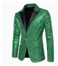 European And American Performance Dress Gold Sequined Suit