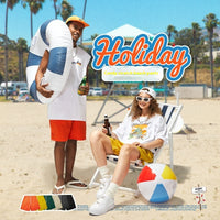 Men's Clothing Candy Color Matching Stretch Beach Loose Casual Shorts