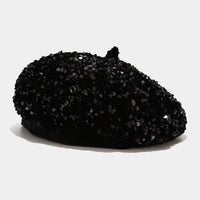 New FallWinter Sequined Trendy Versatile Personalized Pumpkin Hat For Women
