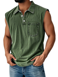 3D Digital Printing Men's Button Polo Shirt Short Sleeve