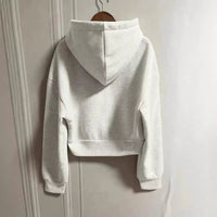 Simple Temperament Hoodie With Drawstrings Design Sense Loose Long Sleeve Sweatershirt Cardigan Coat