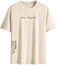 Retro Casual Loose Men's Letter T-shirt