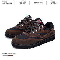 Leisure Sports Skateboard Shoes All-match Flat Soft Bottom Lace Up Men