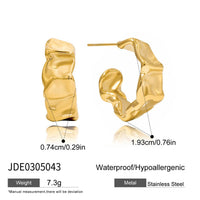 Jieding European And American Stainless Steel C-shaped Ear Studs Light Luxury High Sense