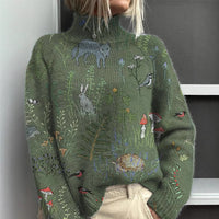 Printed Casual Cloak Coat Cardigan Sweater