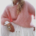 Womens Fashionable Loose Casual Knitted Sweater