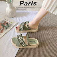 New Seaside High Heel Slippers For Women Summer