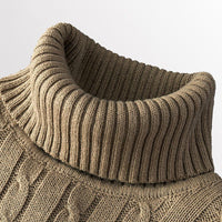 Fleece-lined Thick Complex Lazy Thermal Thread Turtleneck Sweater