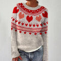 Round Neck Multicolor Loose Fashion Pullover Sweater