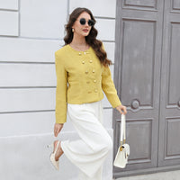 Womens Slim-fit Chanel-inspired Elegant Coat