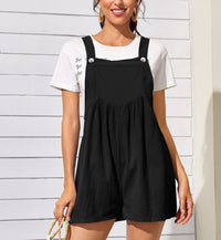 Summer Women's Cotton Linen Sleeveless Jumpsuit