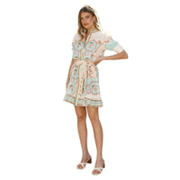 Spring Summer Resort Style Printed Short Fashion Dress