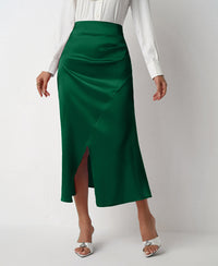 Pleated European And American Skirt Zipper Fishtail
