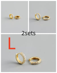Light-luxury Zircon Hoop Earrings For Women