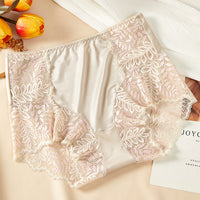 Lace Hollow Seamless Underwear Women's Antibacterial Breathable Cotton Crotch High Waist Hip Lift Briefs