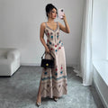 Women's Retro Sweet High Slit Maxi Dress