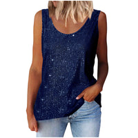 Women's Sequined Loose Crew-Neck Top