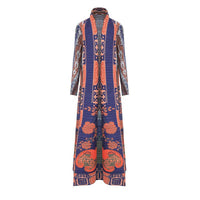 Plus Size Printed Cardigan Muslim Robe