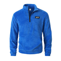 Stand Collar Loose Long Sleeve Sweatshirt Autumn Winter Casual Half Zip