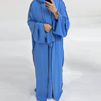 Dubai Solid Color Hook Cardigan Gown