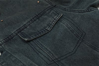 Punk Distressed Denim Jacket Coat Men