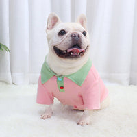 Contrasting Color Short Body Bulldog Dog Clothes