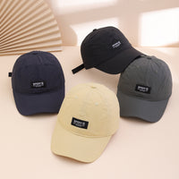Korean Version Of A Simple Solid-color Embroidered Letter Quick-drying Baseball Cap With Adjustable Soft Top Sunshade Beanie Hat, Suitable For Outdoor Versatility