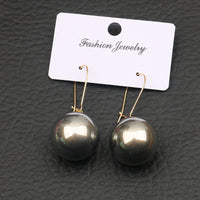 Large Pearl Silver Pearl Ear Clips For Women