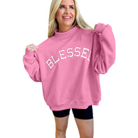 Womens Casual Loose-fit Printed Crew-neck Long-sleeve Hoodie