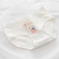 Cute Rabbit Cotton Mid Waist Underwear