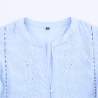 European And American Laminated Decoration Lapel Short Sleeve Casual Shirt