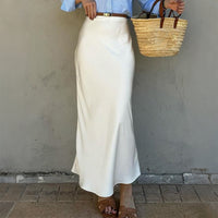 European And American Fashion Style Solid Color Sheath Skirt