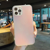 Bright Ice Crystal Transparent Soft Edge Mobile Phone Case