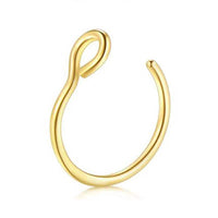 Stainless Steel U-shaped Nose Ring Simple Style Non-perforated Nose Studs
