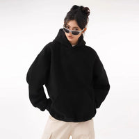 Hooded Sweater Men's Autumn Fashion Brand Simple All-matching Fleece-lined