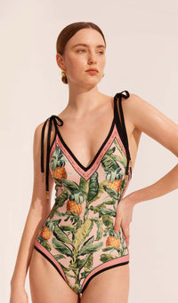 Double-sided Clothes Women's Tight Strap Printing Swimsuit