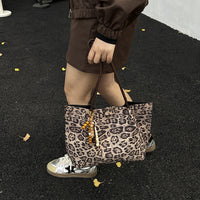 Leisure Large Capacity Leopard Print Hand-held Tote Shoulder Bag