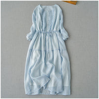 Mid-length Blue Forest-style Base Skirt Elegant Fairy Dress