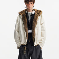 Fur-collar Cotton Jacket For Autumn And Winter Thickened Warm Coat