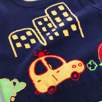 Children's Autumn And Winter New Double-layer Cotton Sweater