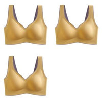 No Steel Ring Breasted Thin Section Gathered Side Breasts Sports Sleep Vest Bra Women