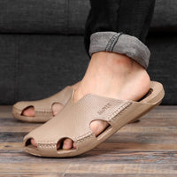 Men's Waterproof Closed Toe Flip Toe Plastic Slipper