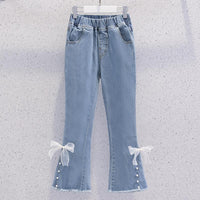Round Neck Long Sleeve Children And Teens' Wear Girl Spring And Autumn Two Piece Set