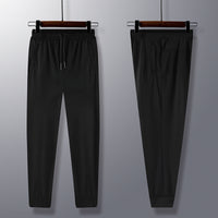 Ice Silk Leggings Men's Sports Pants Thin Trendy