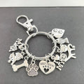 Dog Bones Cat Fish Footprints Dog's Paw Best Friend Pet Key Ring