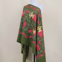 Gourd Pomegranate Blossom Embroidery Scarf Cashmere Shawl