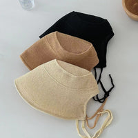 Womens French-style Flat-top Wide-brimmed Fisherman Hat